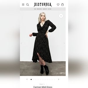 Disturbia Carmen Midi Dress Size UK 6 / US 2